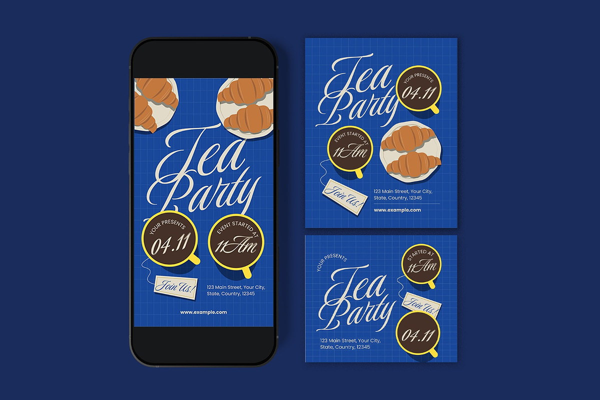 Tea Party Flyer, a Flyer Template by graphicook (Photo 3 of 3)