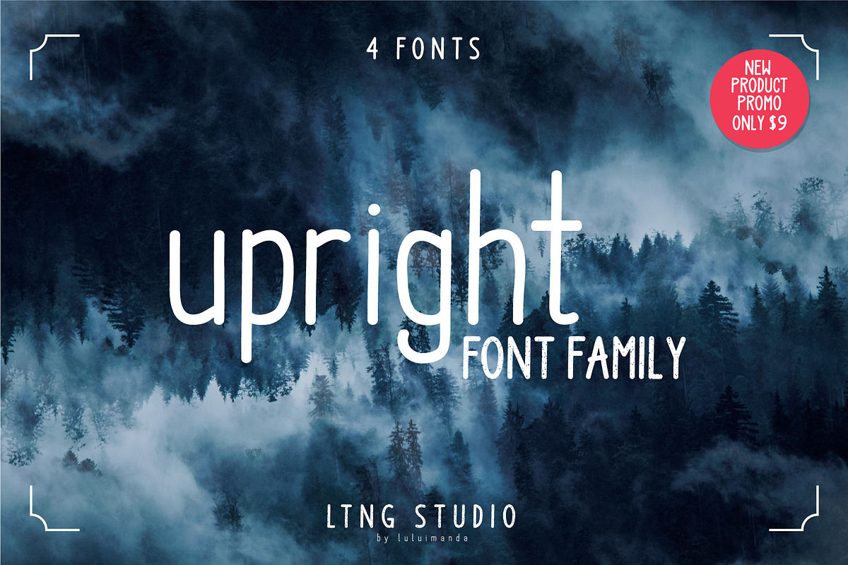 Upright font family