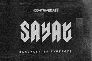 SAYAT BOLD BLACKLETTER TYPEFACE, a Blackletter Font by CONTRIVEDAZE