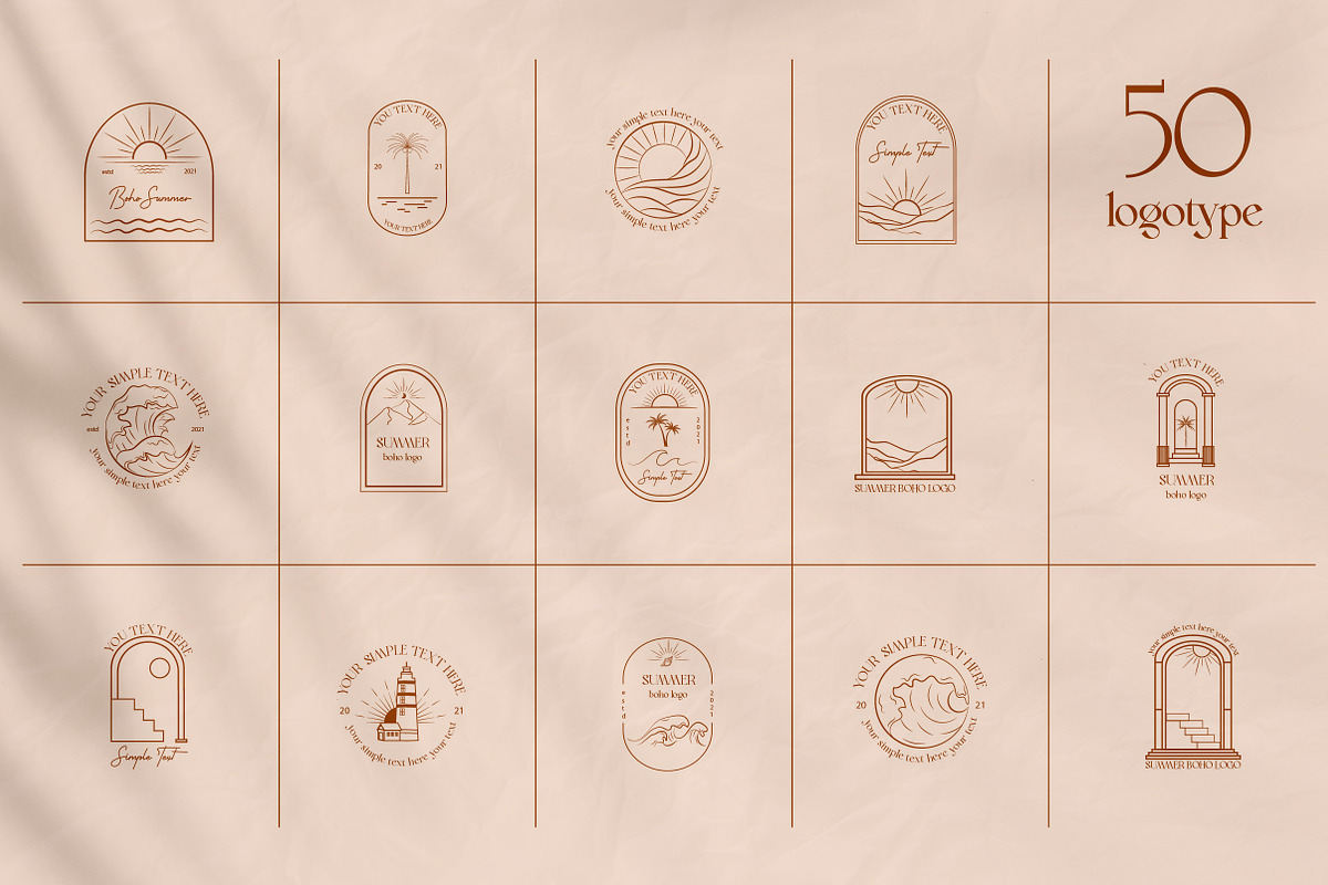 Boho Summer Logo, a Branding & Logo Template by Mio Buono (Photo 4 of 16)