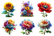 Watercolor Spring Flowers Clipart, an Illustration by Dream Creation (Thumbnail 3 of 7)