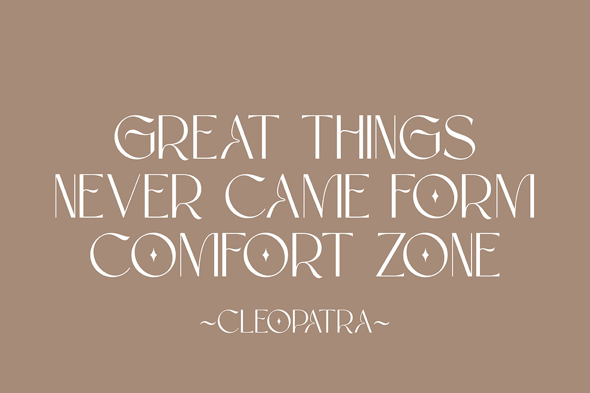 Cleopatra | Modern Sans Serif, a Serif Font by Muntab_Art (Photo 7 of 9)
