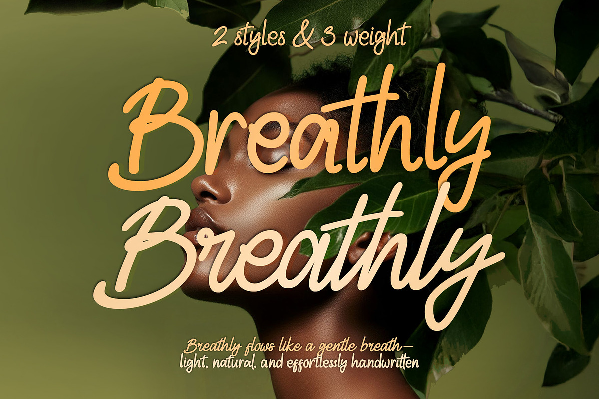 Breathly - Font Duo, a Handwritten Font by Setara Langit CreativeStd (Photo 1 of 9)