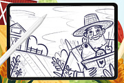 The Farmer’s Procreate Brushes, a Brush Add-On by Leonard Posavec (Thumbnail 9 of 10)