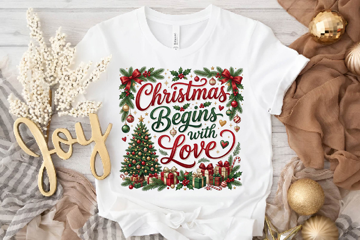 Christmas Begins With Love PNG, a Seasonal Illustration by DreamPrint404 (Photo 5 of 6)