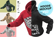 Dynamic Hoodie Mockup, a Hoody Mockup by LESZ Design (Thumbnail 1 of 8)