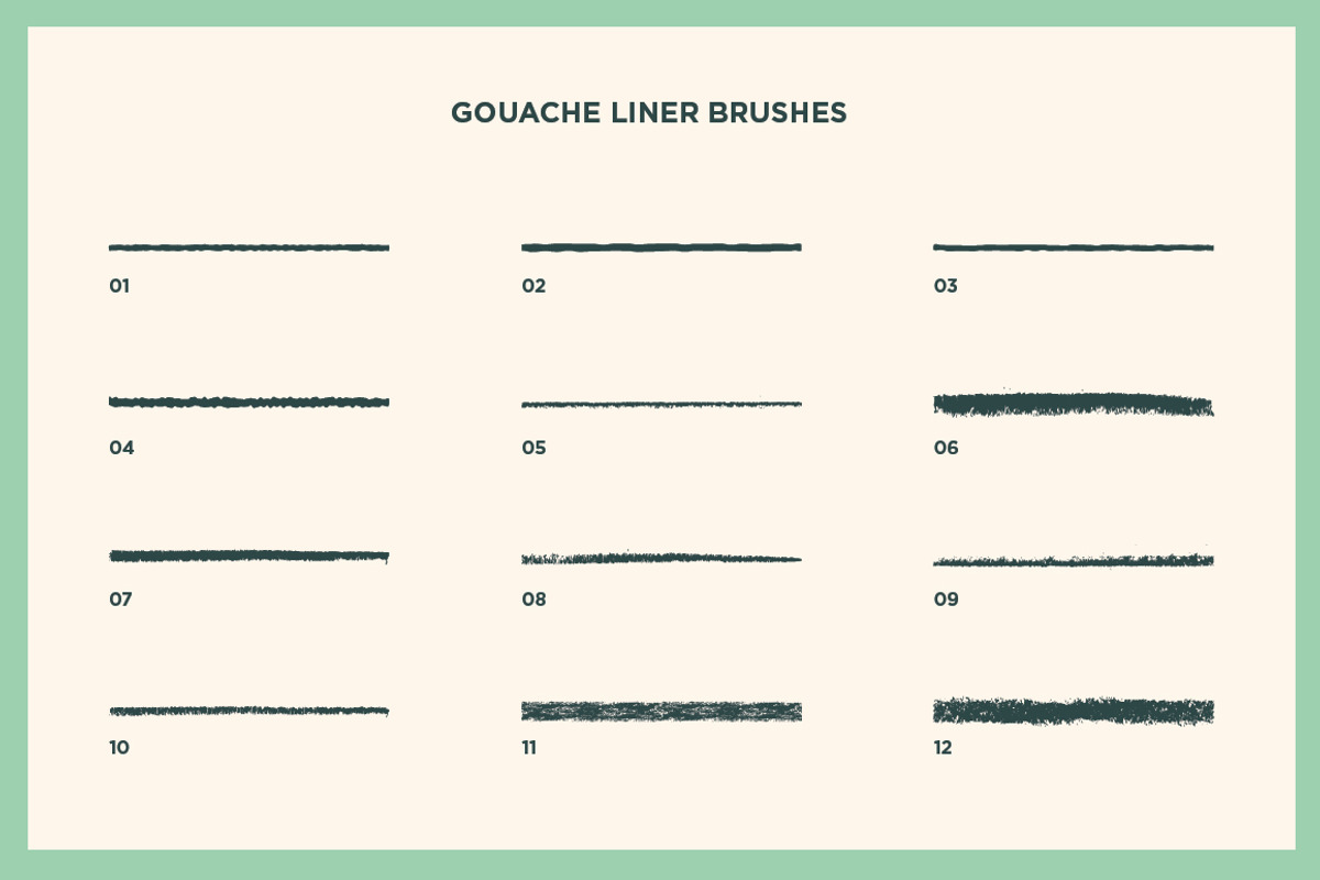 Gouache Shader Brushes | Illustrator, a Brush Add-On by RetroSupply Co. (Photo 10 of 14)