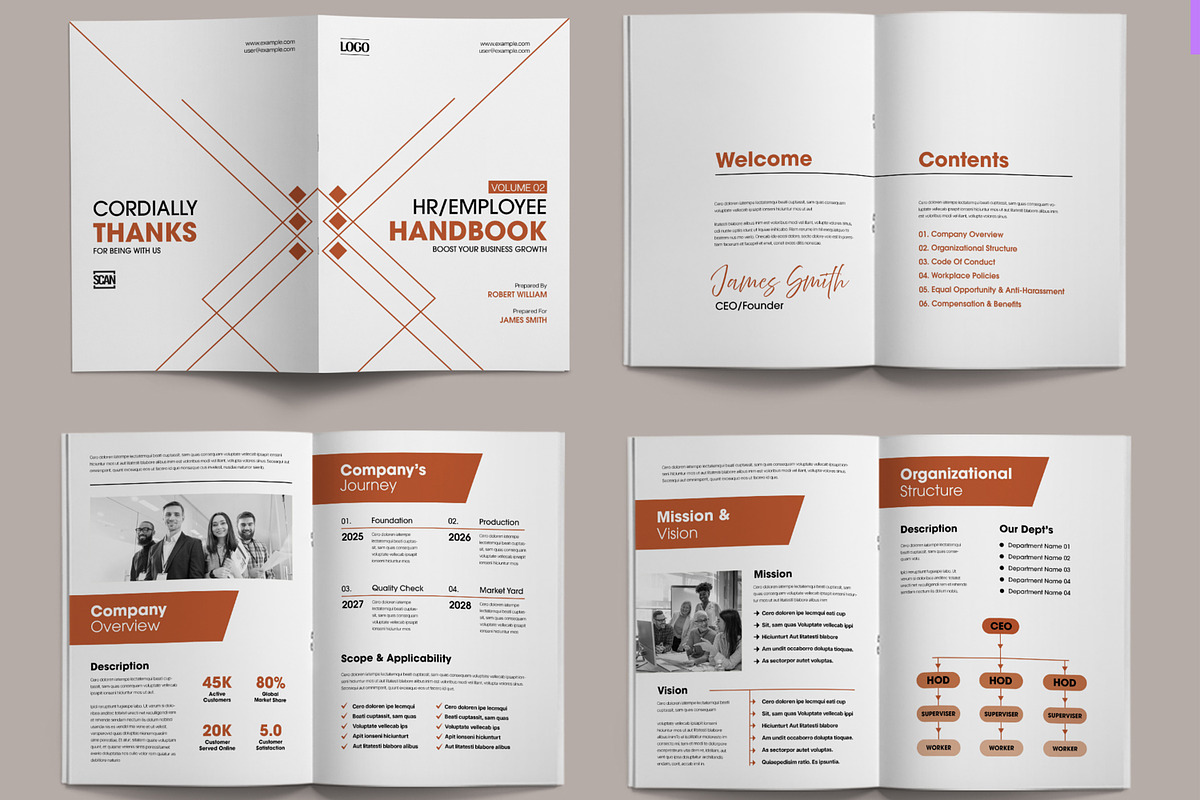 Creative HR Employee Handbook Layout, a Brochure Template by ContestDesign (Photo 2 of 3)
