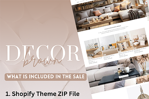 Brown Clean Home Decor Shopify Theme