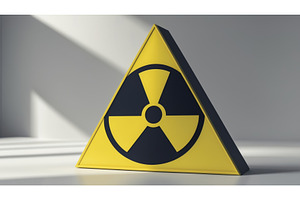 Yellow triangular radiation warning, an Illustration by tilialucida