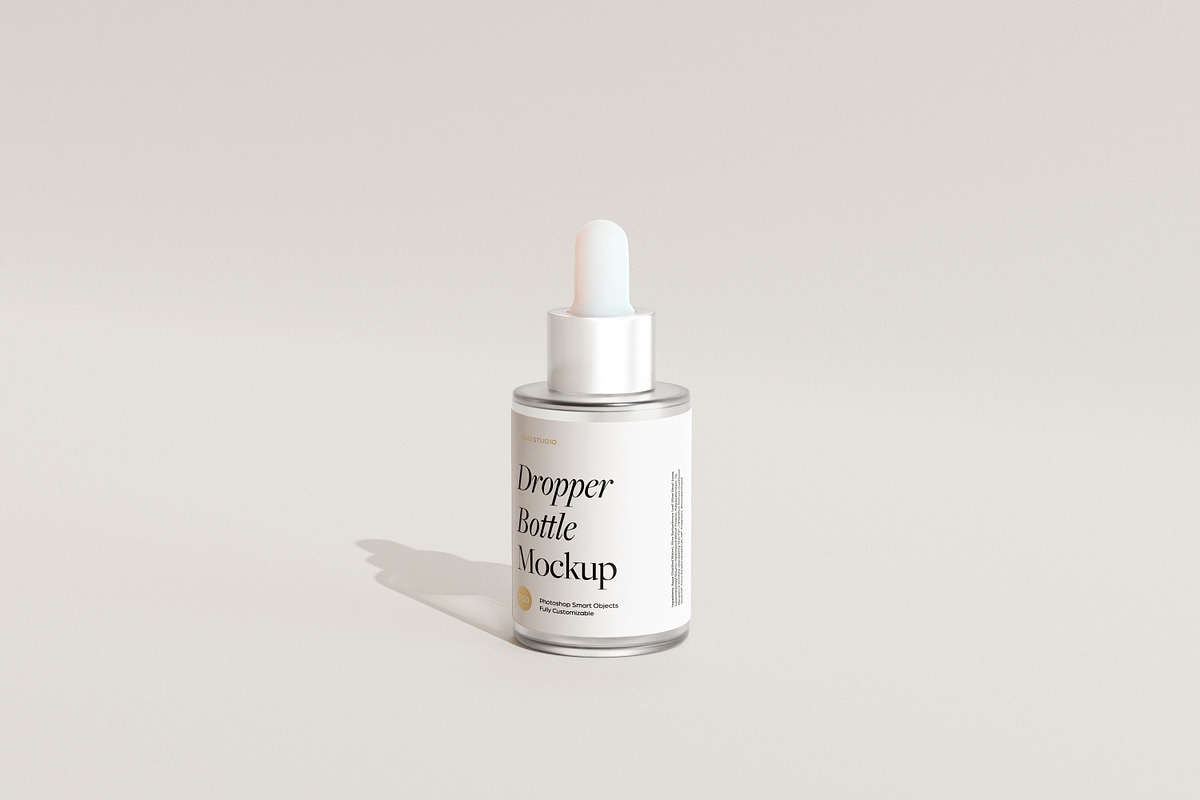 Frosted Glass Dropper Bottle Mockups, a Packaging Mockup by Wildfield Studio (Photo 8 of 13)