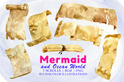 Mermaid and Ocean World, an Illustration by Nadiia Hanina (Thumbnail 4 of 9)