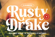 Rusty Drake Bold Serif Display, a Serif Font by timelesstype.co (Thumbnail 1 of 20)