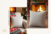 Cozy Christmas Pillow Bundle 400 JPG, a Household Mockup by KennedyStudio (Thumbnail 3 of 13)