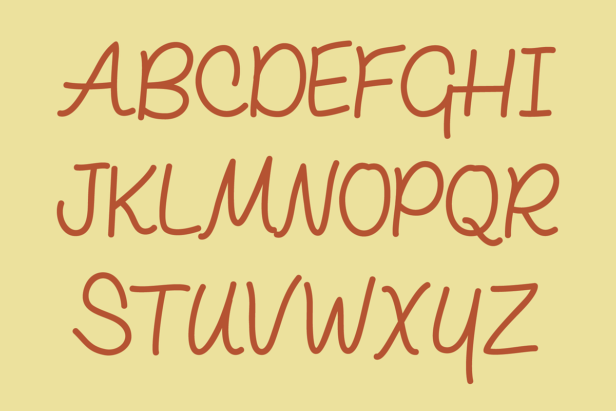 Rolling Ball Cursive - Hand Lettered, a Script Font by GG Design (Photo 3 of 10)