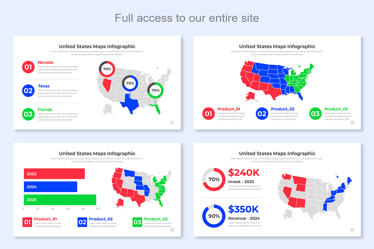USA Maps Infographic Template, a Presentation Template by Mighty-Slide (Photo 6 of 7)
