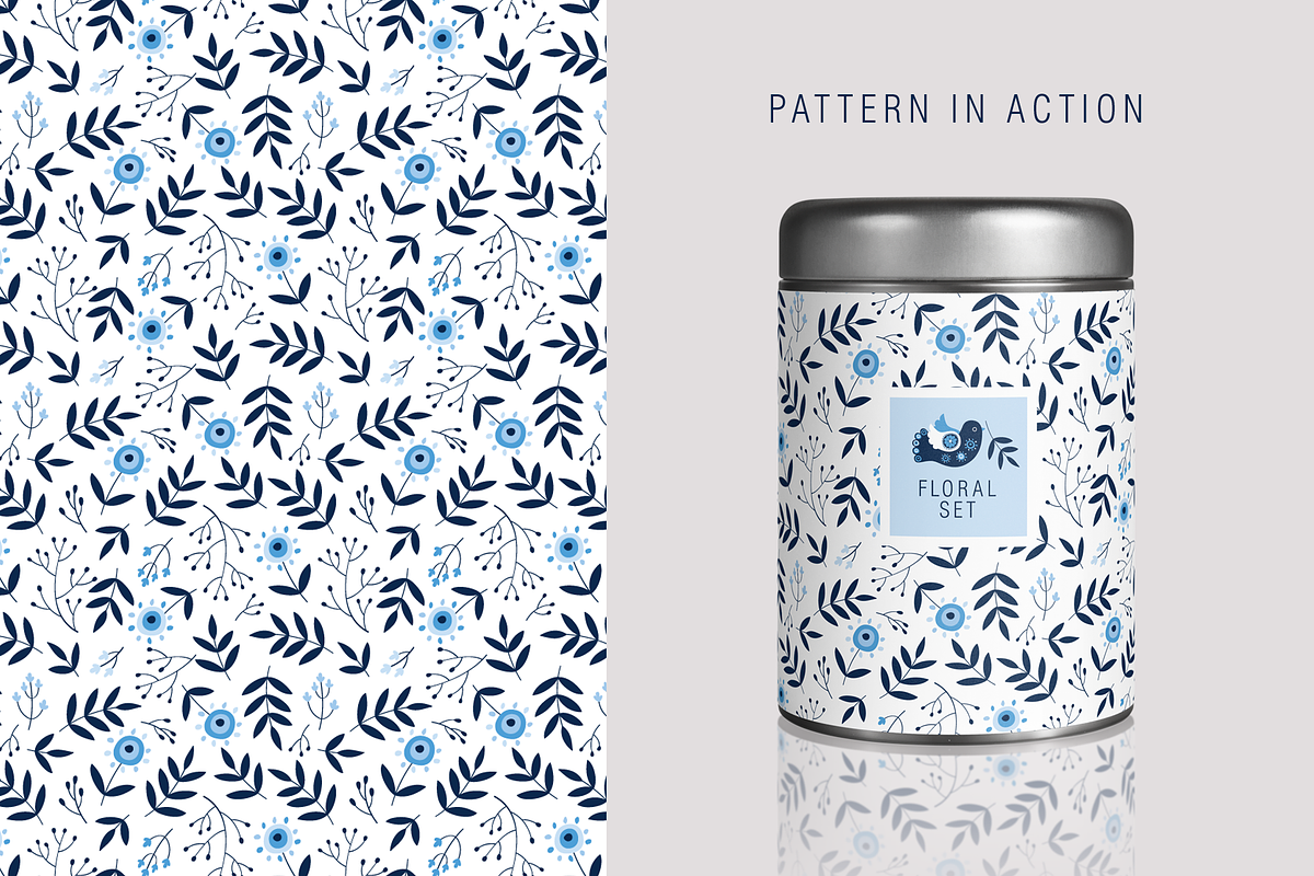 Seamless Floral Patterns, a Pattern Graphic by Tkoko vectors & patterns (Photo 3 of 11)