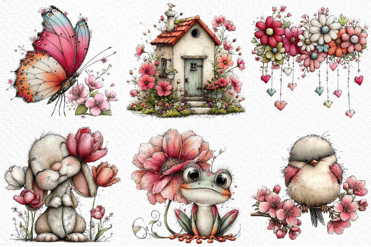 Whmisy Hello Spring Clipart Png, an Illustration by Craft Nest (Photo 6 of 11)