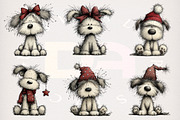 Whimsical Christmas Fluffy Dogs PNG, a Transportation Illustration by Digital Artistic99 (Thumbnail 2 of 7)