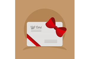 giftcard with bowtie, an Object Illustration by studiogstock