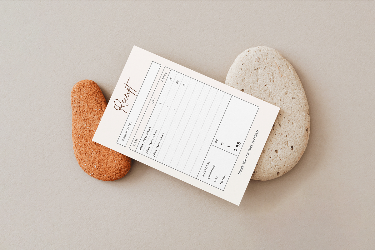 Receipt template for Canva Template, a Stationery Template by Hellohastore (Photo 5 of 10)