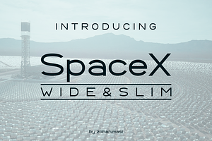 SpaceX - Wide & Slim Sans Serif