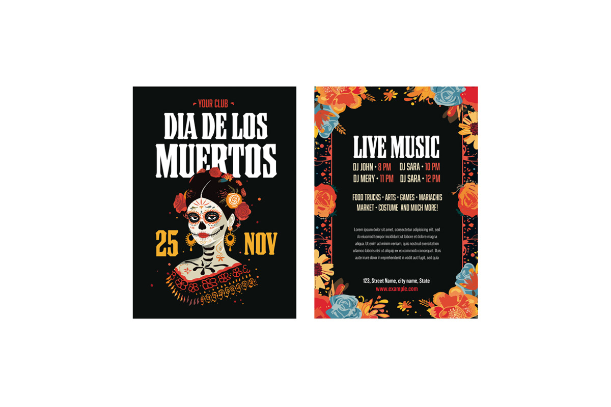 Dia Muertos Print & Social Media, a Print Template by McLittle Stock (Photo 4 of 6)