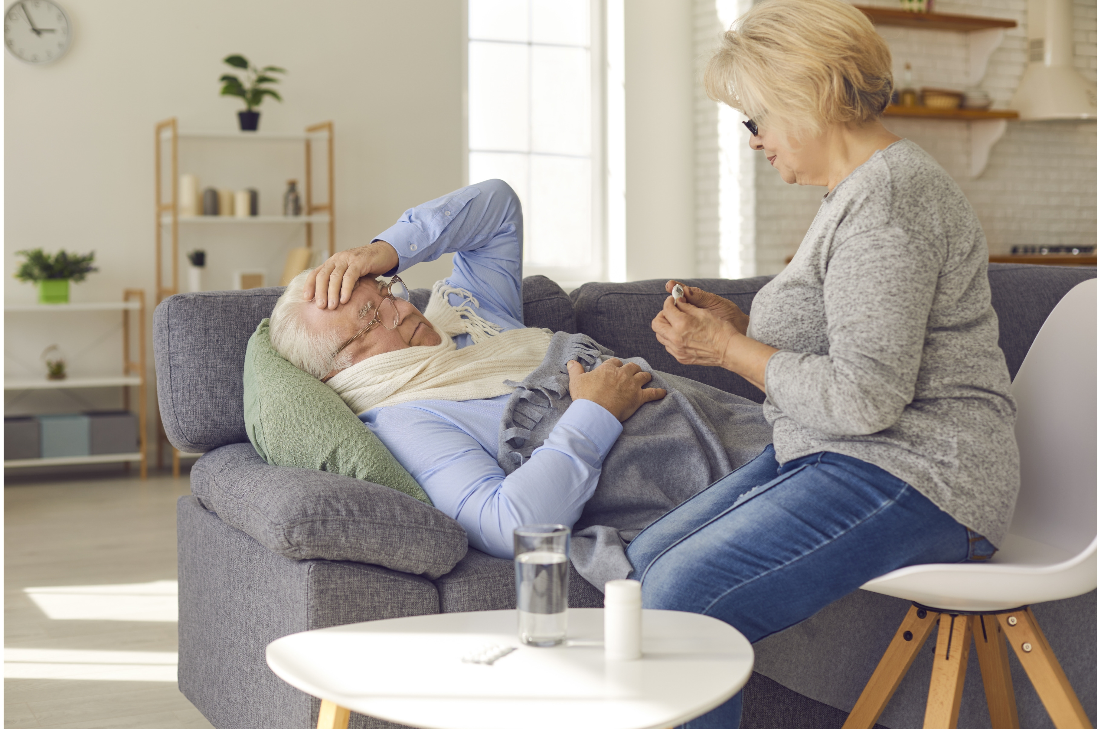 Caring senior lady looking at | Health & Medical Stock Photos ...