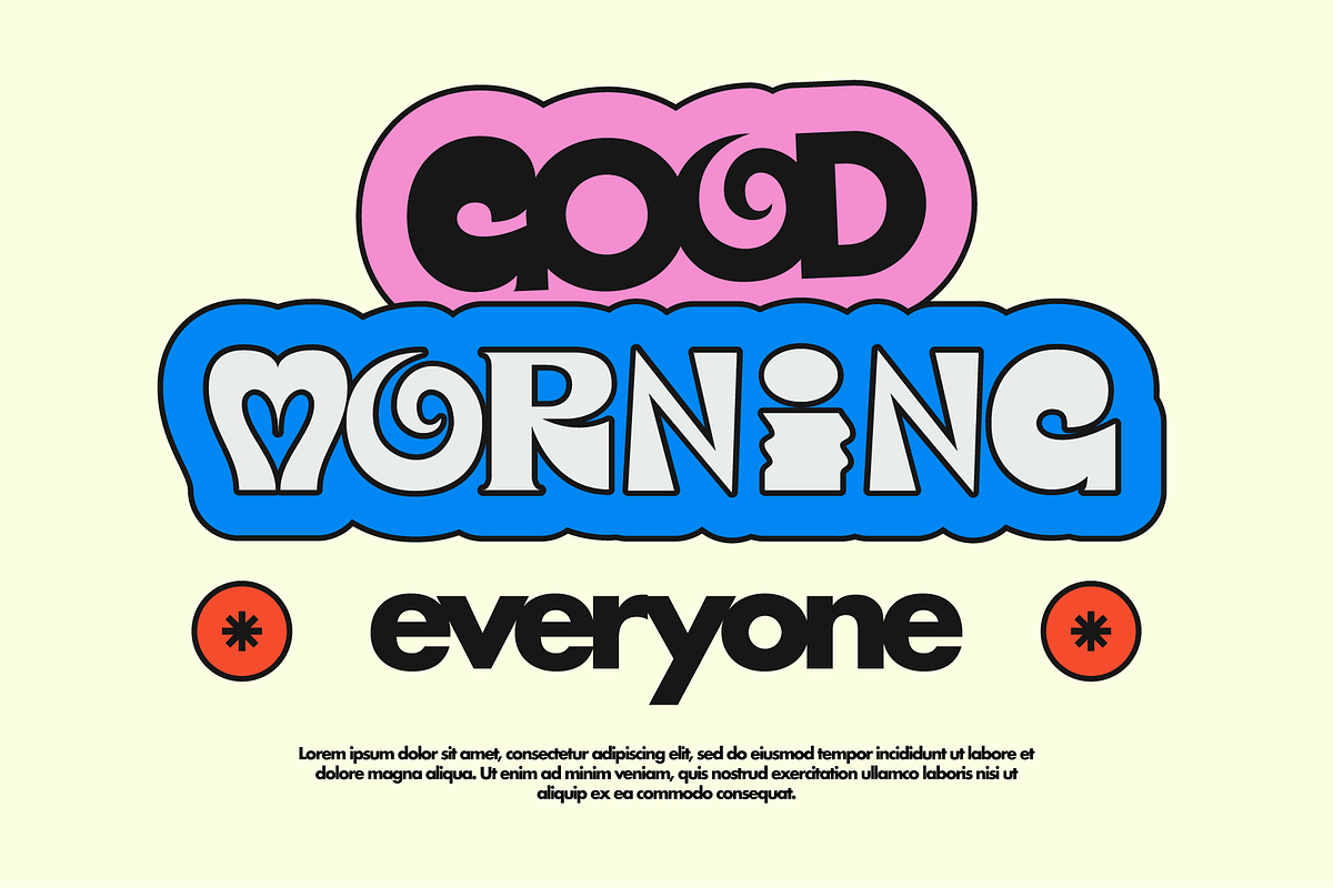 Shyim Experimental Display Font, a Symbol Font by GRVS Studio (Photo 2 of 6)