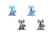 Telecommunication tower eye icon set, an Outline Icon by Design Store (Thumbnail 2 of 2)