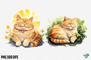 Summer Fat Cat Watercolor, an Illustration by Gemstone (Thumbnail 10 of 12)