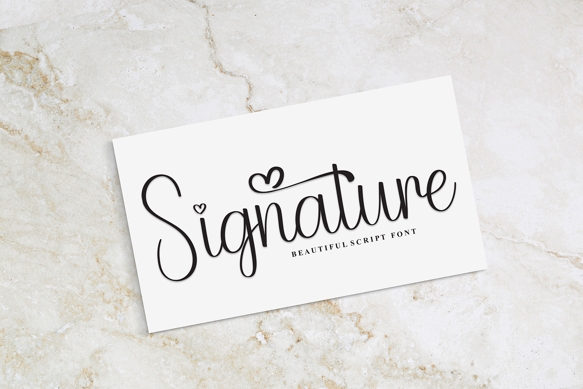 Beauty Heart | Script Font, a Handwritten Font by Scratchones (Photo 4 of 9)