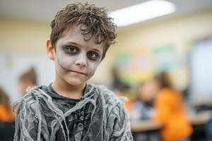 Boy in a spooky Halloween costume, a Holiday Photo by MistyDay