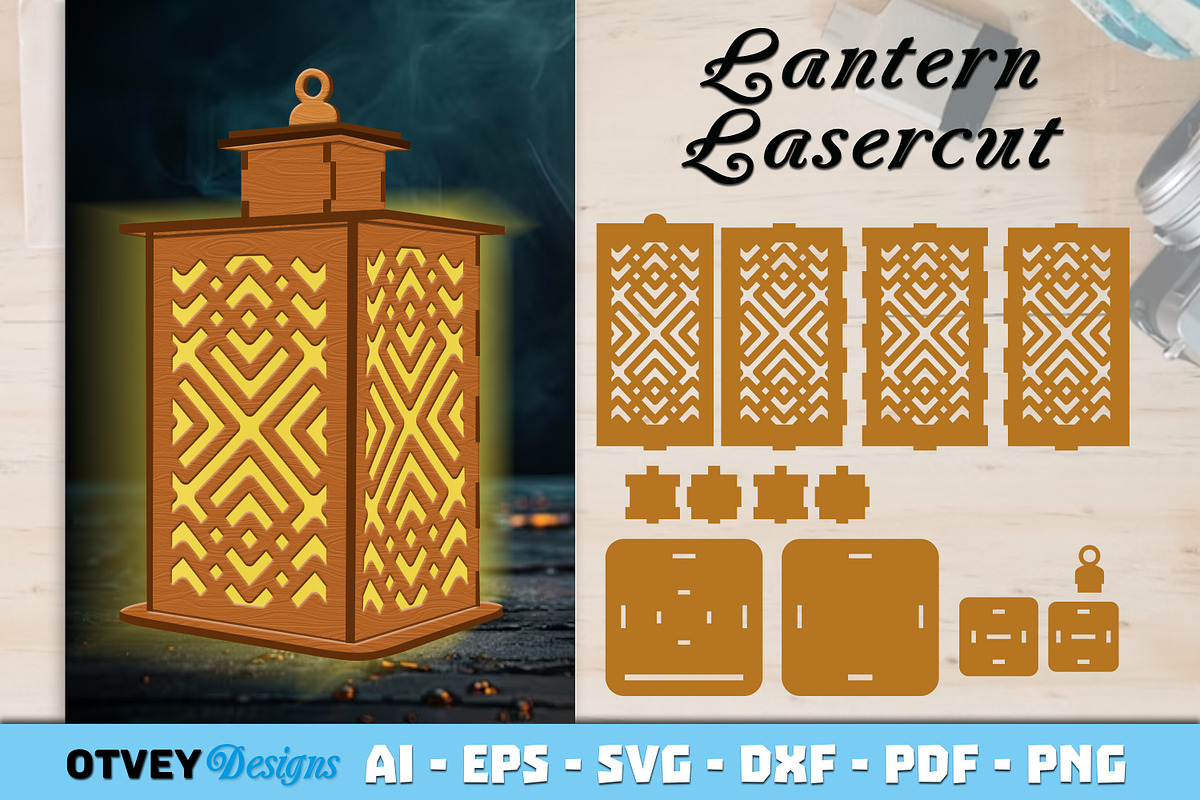 Rattan Lantern SVG Lamps Laser Cut, an Object Graphic by OTVEY DESIGN (Photo 2 of 13)
