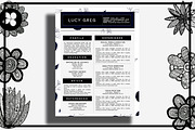 Lucy Greg Modern Resume CV Template, a Resume Template by Stand Out Shop (Thumbnail 1 of 3)