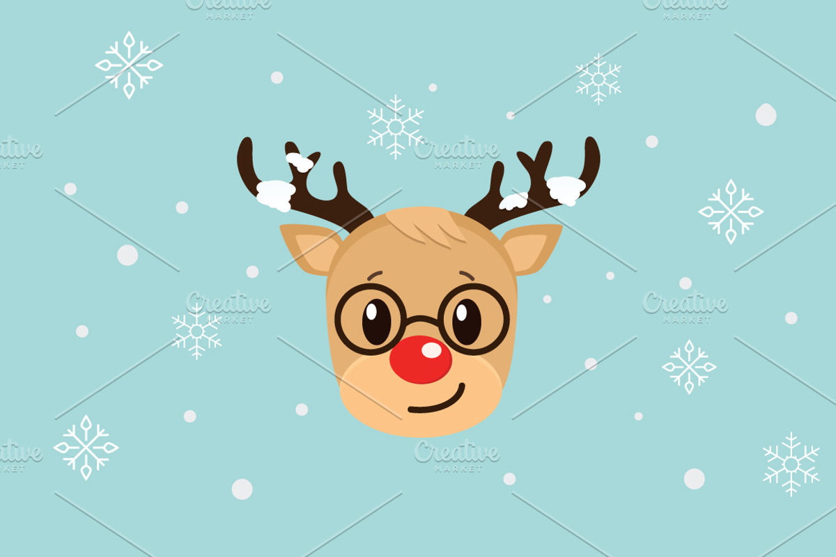 12 Cute Reindeers, an Animal Illustration by lavinialorena (Photo 4 of 5)