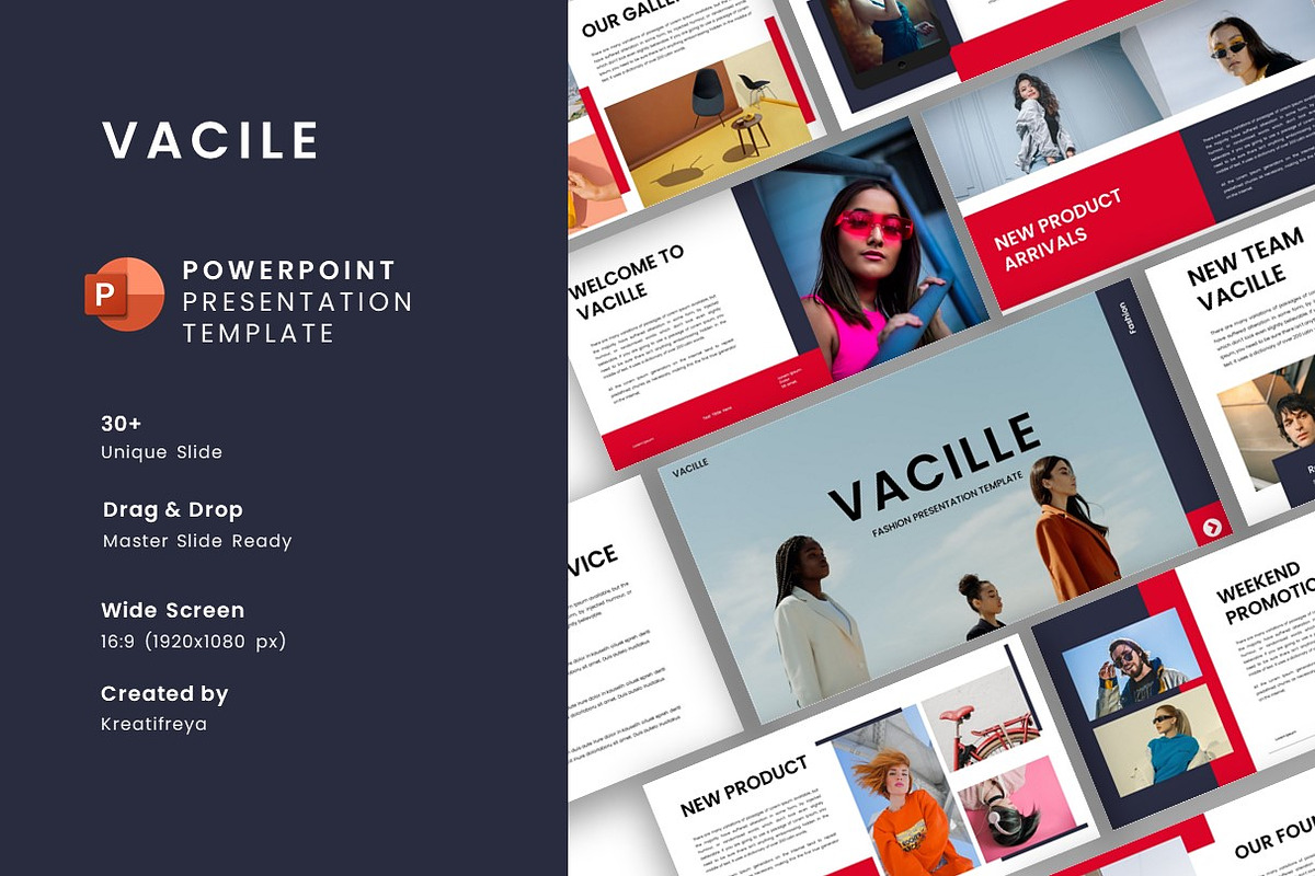 Vacile - Fashion PowerPoint Template, a Presentation Template by kreatifreya (Photo 1 of 5)