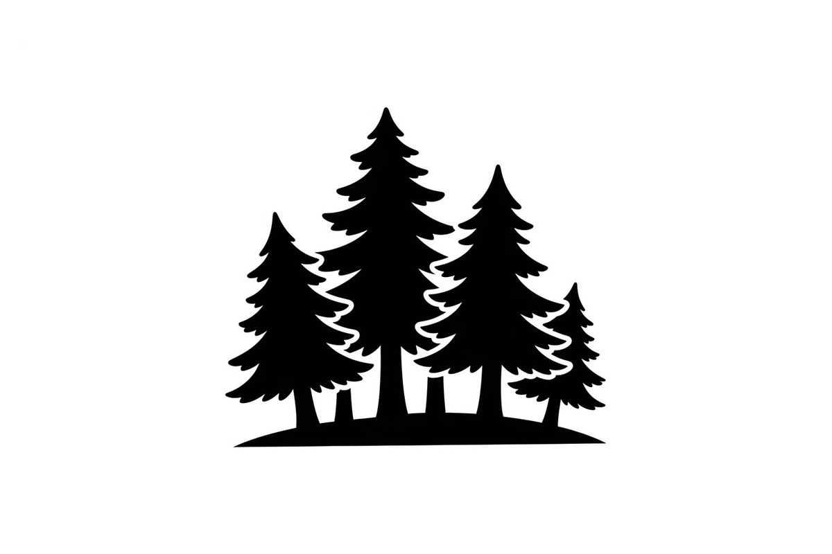 Woodland & Forest Tree Silhouettes B, an Illustration by jahid234 (Photo 9 of 41)