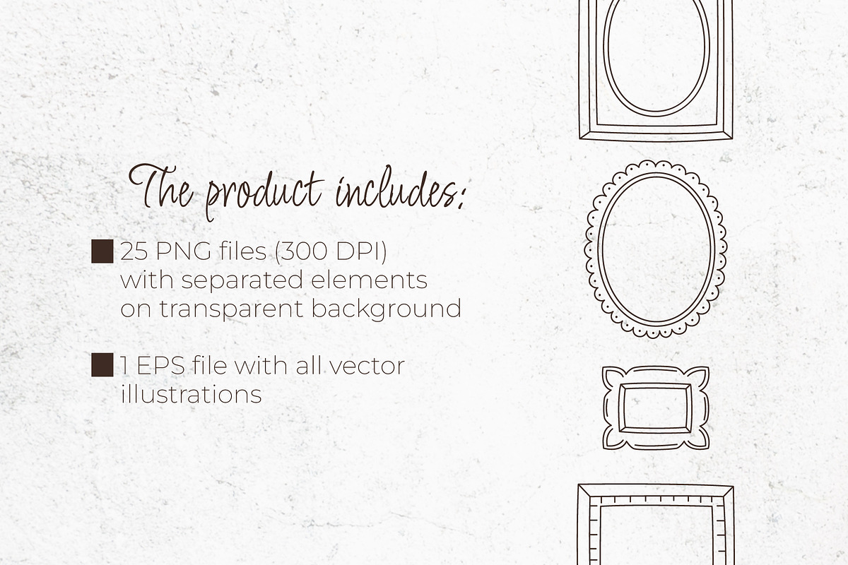 Vintage Frames Vector Cliparts, an Object Graphic by Panna Limon Store (Photo 2 of 7)