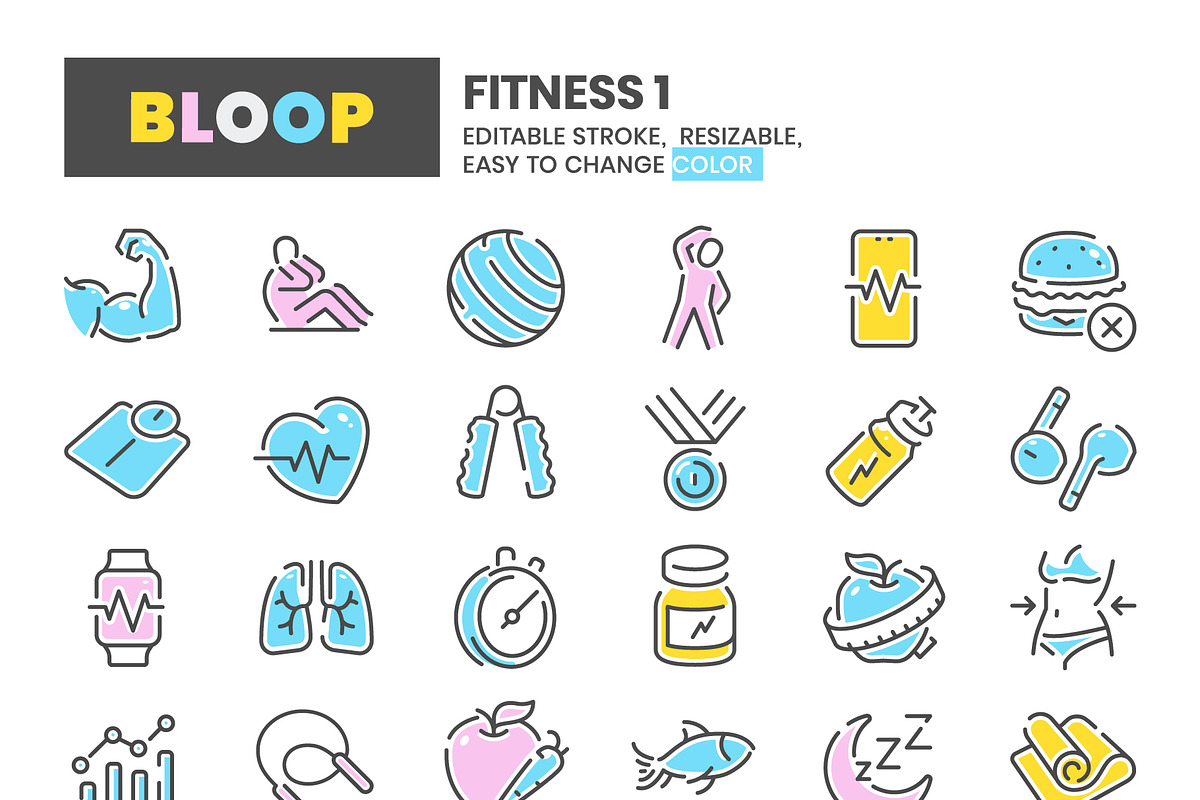 Fitness 1 - Bloop Icons, an Outline Icon by Howcolour