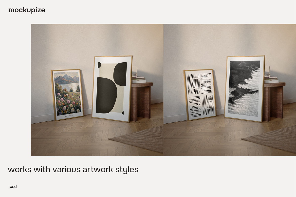 5x7 Two Frame Poster Mockup, a Household Mockup by mockupize (Photo 6 of 7)
