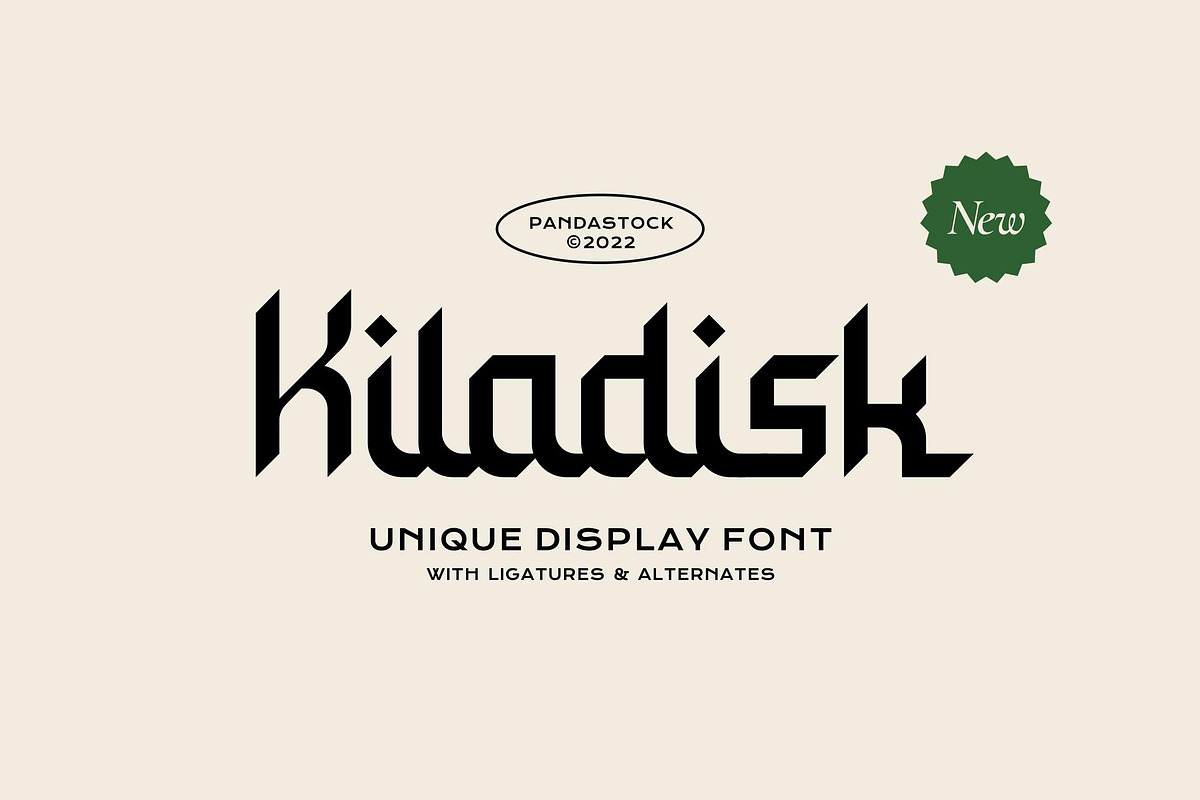 Kiladisk - Modern Kufic Calligraphy, a Serif Font by Imoodev (Photo 1 of 5)