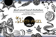Earth Angel Linocuts, an Illustration by WhiteRiverStudio (Thumbnail 2 of 5)