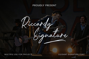 Riccardy Signature Font, a Handwritten Font by Art StoreID