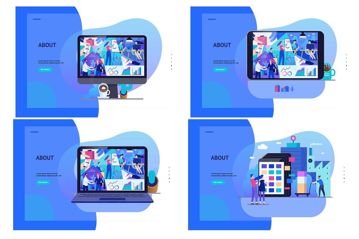 Company website vector Illustrations, a Work Illustration by Grivina's shop (Photo 23 of 25)