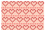 Stitch Hearts Seamless Patterns Set1, a Pattern Graphic by Aenyeth (Thumbnail 2 of 5)