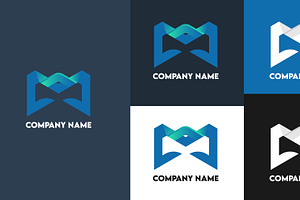Modern abstract letter m letter logo