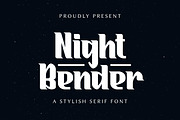 Night Bender - Stylish Serif Font, a Font by Gumrega Studio (Thumbnail 1 of 8)