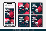 bundle discount 50% Monday cyber, a Social Media Template by Izalsye (Thumbnail 1 of 5)