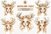 Watercolor Woodland Fairy PNG Deer, a Person Illustration by SugarCloudStudioArt (Thumbnail 1 of 3)